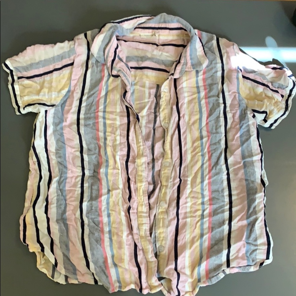 MAKE ME AN OFFER DONATING SOON Striped button down